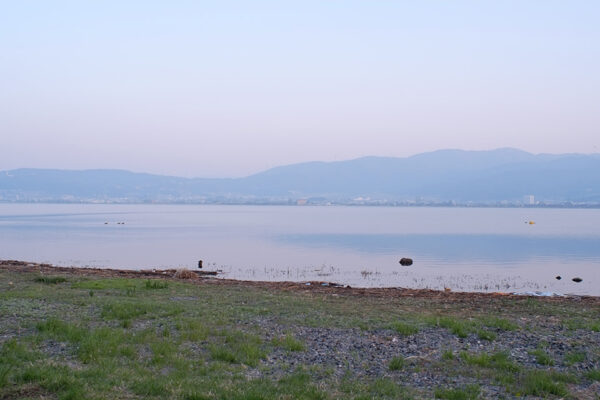 諏訪湖で朝活。太極拳 @ 諏訪市湖畔公園